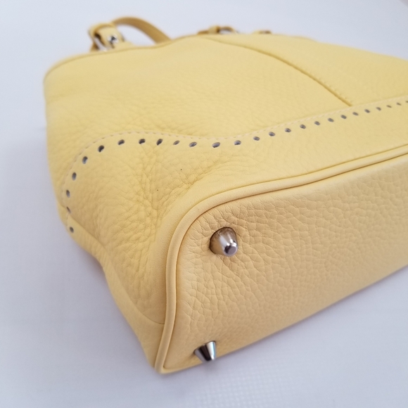 Coach Hamilton Pebbled Leather Satchel Bag Tags Imperfections - Picture 6 of 15